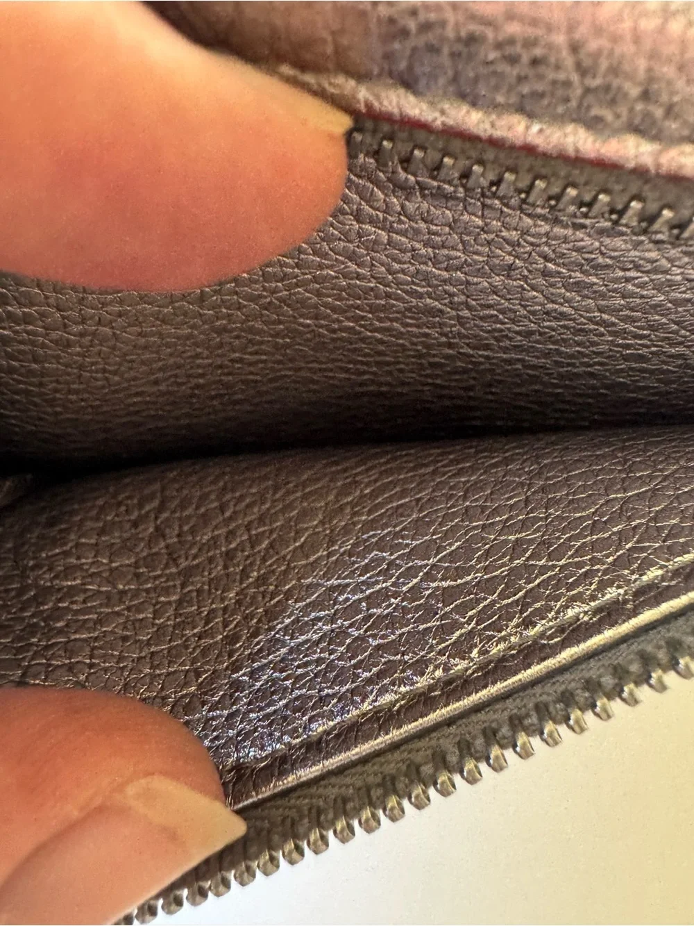 Miu Miu Metallic Envelope Card Holder with Red Heart Detail